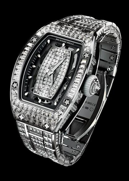 Replica Richard Mille RM 007 White Gold full set Diamonds Watch